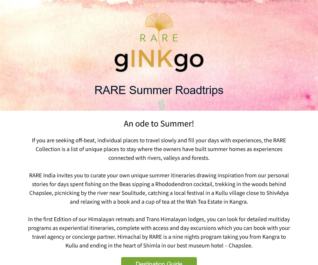 gINKgo | The RARE Newsletter | RARE Summer in the Hills | Vol 94 | April 2024